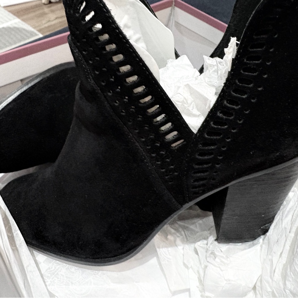 Vince Camuto Black Suede Ankle Boots